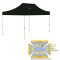 10' x 15' Black Rigid Pop-Up Tent Kit, Full-Color, Dynamic Adhesion (1 Location)